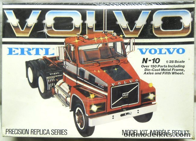ERTL 1/25 Volvo N-10 Semi Tractor Truck - With Cast Metal Chassis / Axle / Fifth Wheel / And Left or Right Hand Drive Option, 8037 plastic model kit